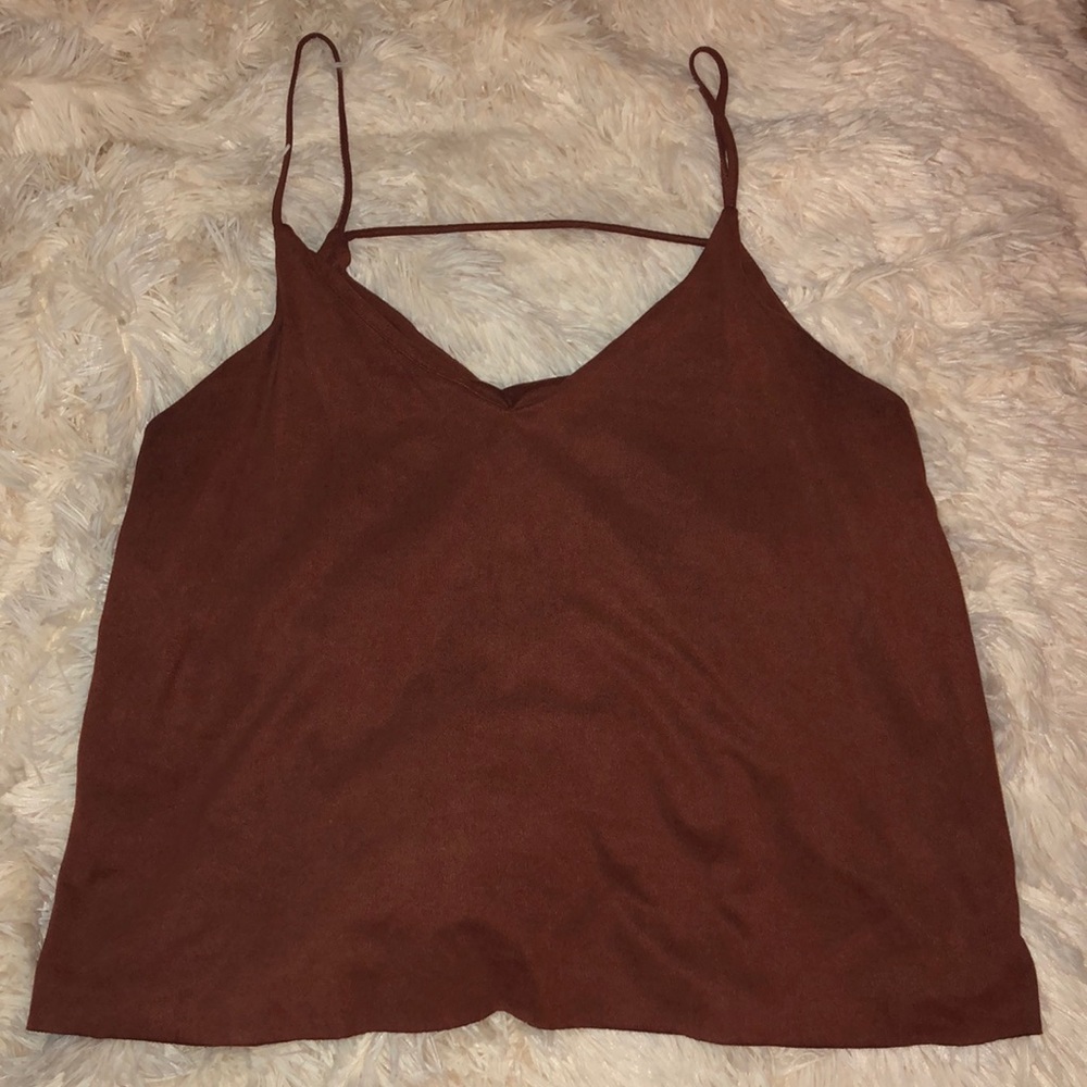 Forever 21 Brown suede cropped cami